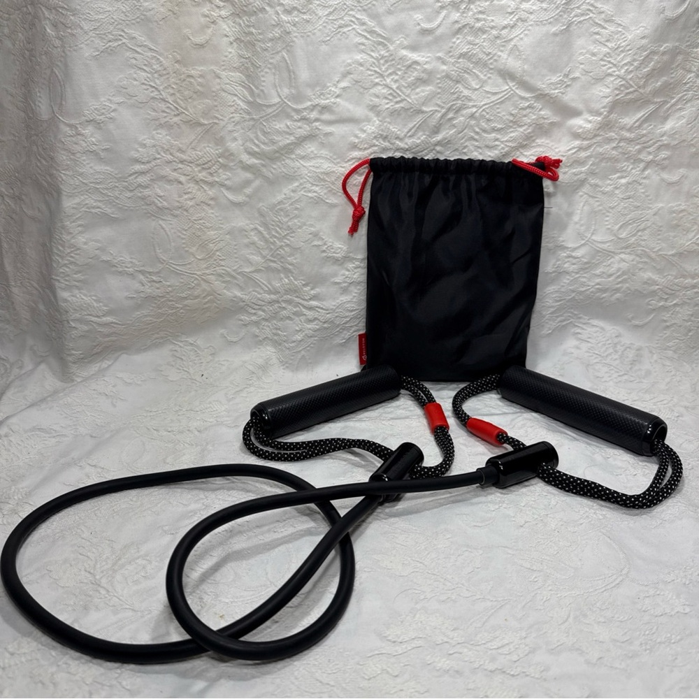 Peloton Resistance Band with Carrying Case RED Non-Slip Handles